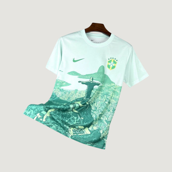 BRÉSIL – MAILLOT CONCEPT 25/26 – BLANC & VERT